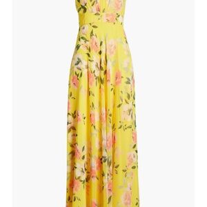 Eliza J Yellow Floral Maxi Dress